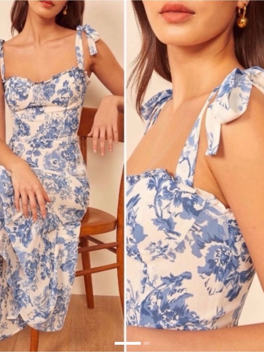 REFORMATION Twilight Floral-Print Midi Dress 4 - Picture 11 of 12